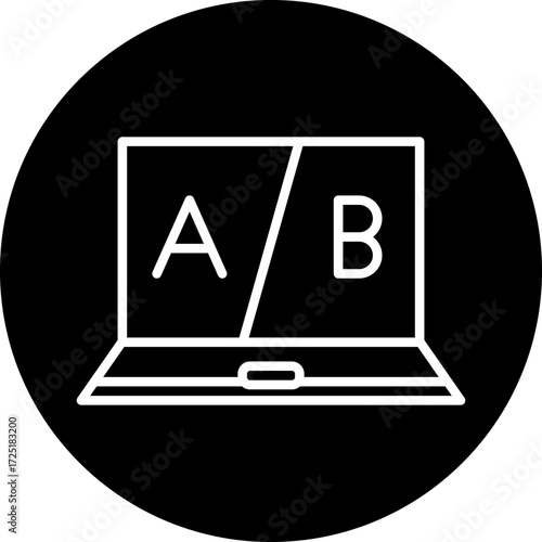 AB Testing Line Icon Style