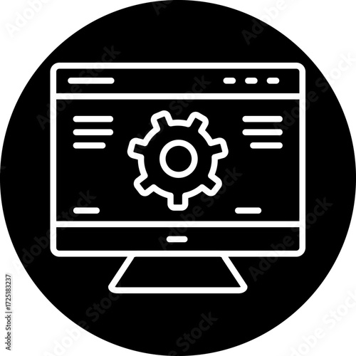 Web Maintenance Line Icon Style