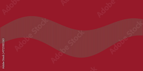 Abstract maroon backdrop with sparse green bar code elements top left