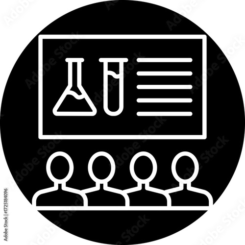 Chemistry Seminar Line Icon Style