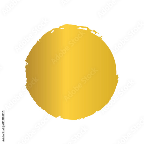 Gold round frame. Geometric line circle design elements. Vector illustration.