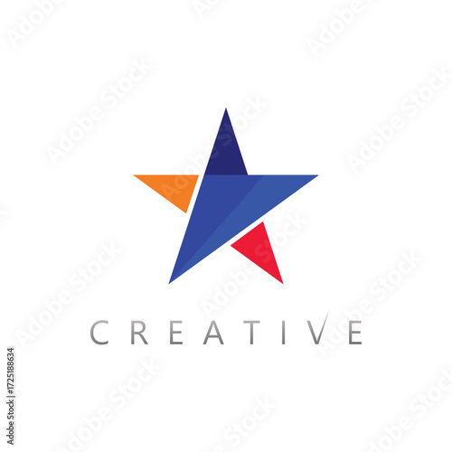 Free Download Modern abstract star logo design with futuristic symbol icon for creative identity branding - GFXLoad