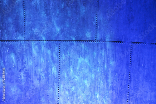 Wallpaper Mural Blue metal plate with rivets. Closeup Torontodigital.ca
