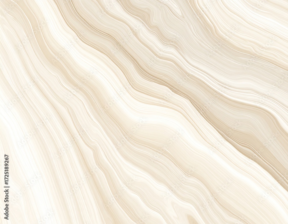 Fototapeta premium Abstract marble-like texture with flowing, light beige and white lines