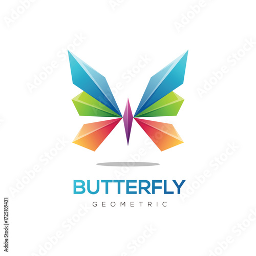 Logo illustration butterfly gradient colorful style