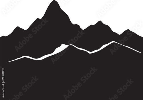 Abstract mountain ridge