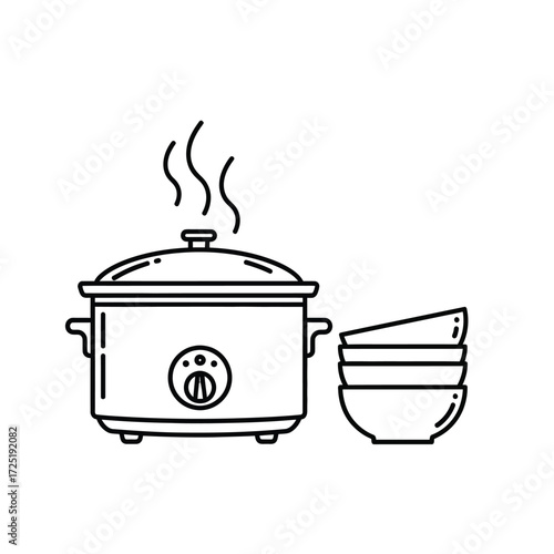 Modern Slow Cooker Appliance with Stacked Bowls for Healthy Meals