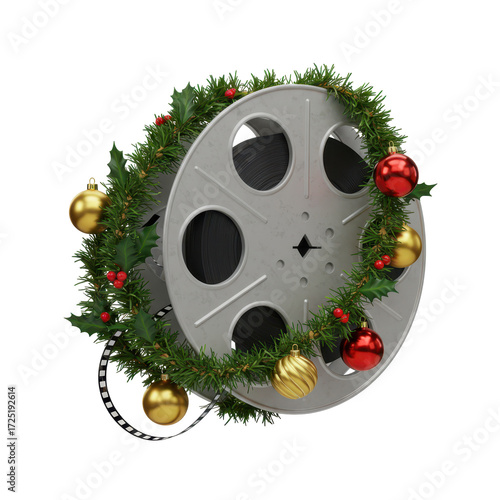 Christmas movie reel holiday decoration