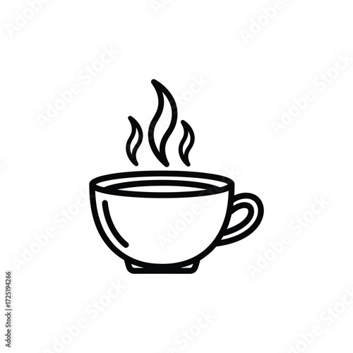 Hot Beverage in a Cozy Cup A Warm Drink Icon