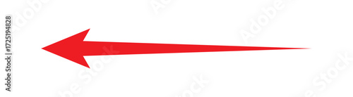 large size black long arrow. Straight long arrow icon. red long arrow pointing to right site in isolated background eps 10.