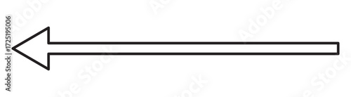 large size black long arrow. Straight long arrow icon. black long arrow pointing to right site in isolated background eps 10.