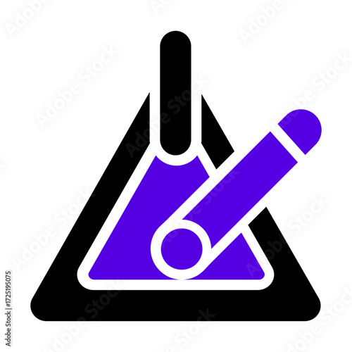 triangle icon two tone color