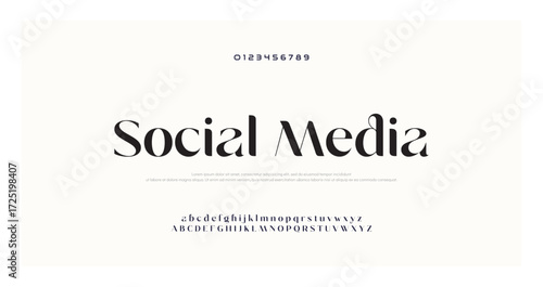 Elegant Font Uppercase Lowercase And Number. Classic Lettering Minimal Fashion Designs. Typography modern serif fonts regular decorative vintage concept. vector illustration

