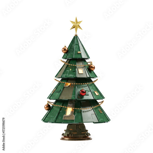 Innovative christmas tree design composed of circuit boards