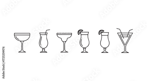 Vector art of cocktails