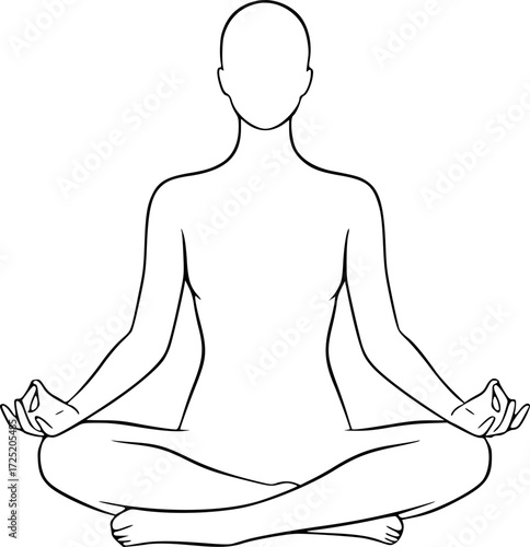 a silhouette of a person sitting cross-legged in a meditative pose