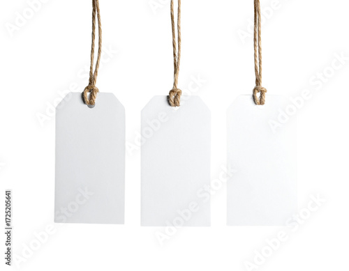 blank price tag isolated