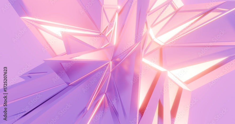 Obraz premium Abstract pink background geometric pattern of design 3d render
