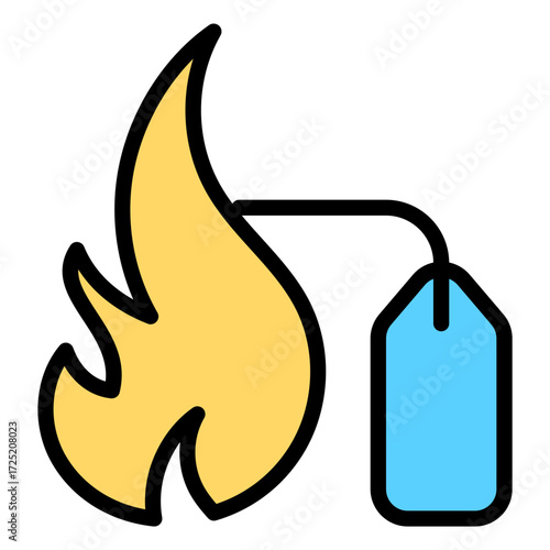 Hot Deal vector icon stock illustration