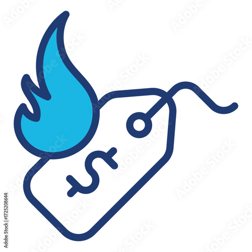 Hot Deal vector icon stock illustration