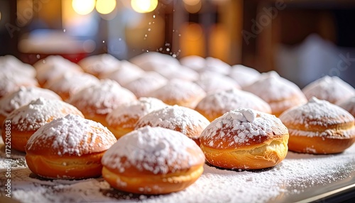 Freshly dusted pastries
