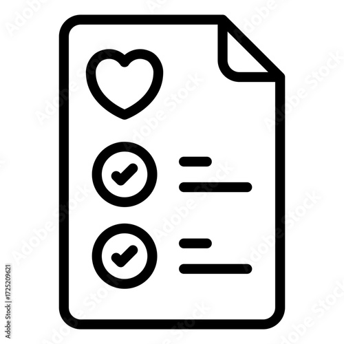 Wishlist vector icon stock illustration