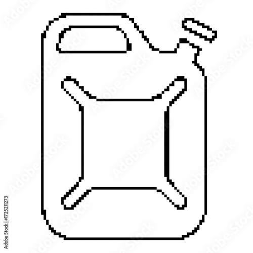 canister pixel icon, 8-bit. Isolated vector illustration.