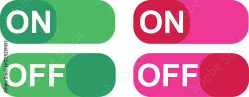 On Off Buttons Set | Power Switch Icon Collection for UI and Web Design