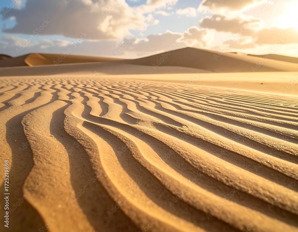 Naklejka premium Golden desert waves