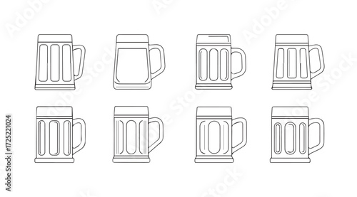 Vector art of beer mugs