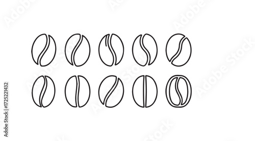 Vector art of coffee beans pattern