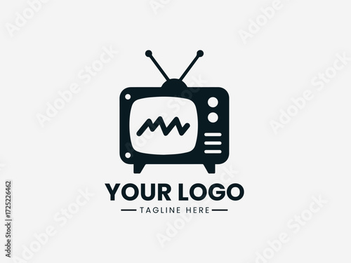 Modern human brain vector logo with connecting dots and light bulb for creative marketing agency branding
