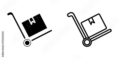 Dolly icon set on white background