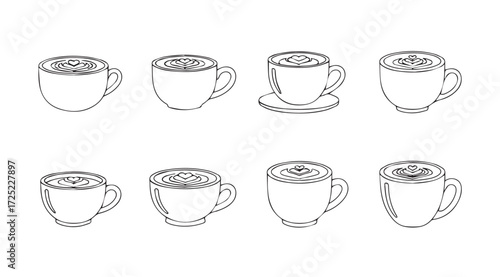 Vector art of coffee cup collection