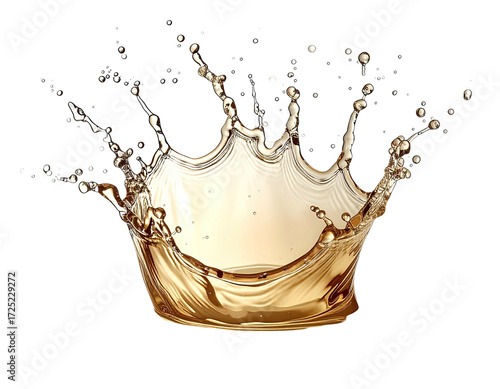 Golden liquid crown splash