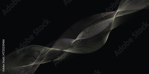 A smooth blue smoke wave and curve on a black background illustrates a light, fractal energy flow pattern.