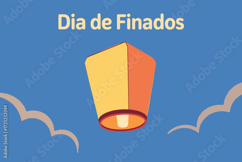 Día de Finados with Floating Lantern in the Sky for Ancestral Remembrance