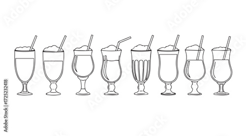 Vector art of milkshake isolated on white