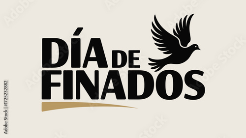 Dia de Finados Dove Peace Symbol Memorial Illustration