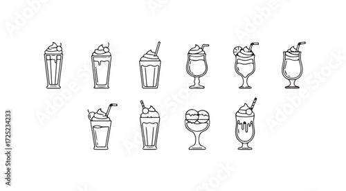 Vector art of milkshake