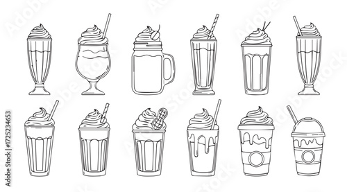 Vector art of coffee drink collection