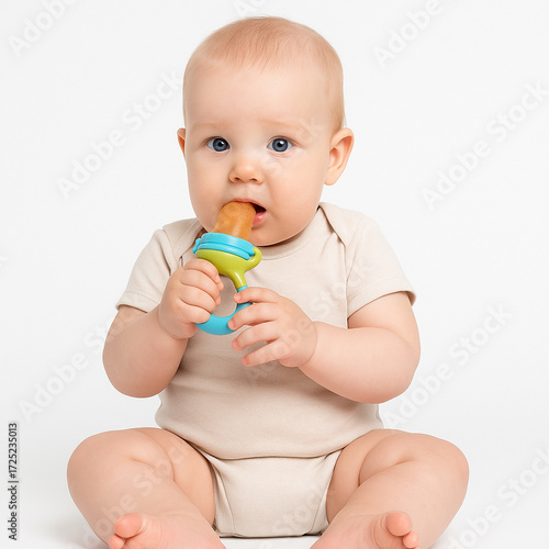 baby with bottle of milk