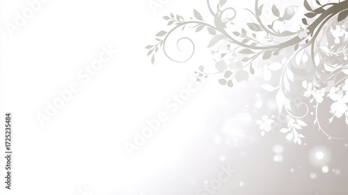 Elegant floral design with soft light background, perfect for invitations or greeting cards