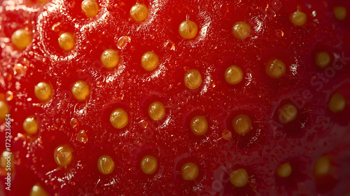 Wallpaper Mural Macro shot of strawberry seeds surface with high clarity, saturated tones. Torontodigital.ca