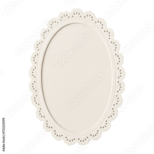 PNG Elegant oval lace photo frame © Rawpixel.com