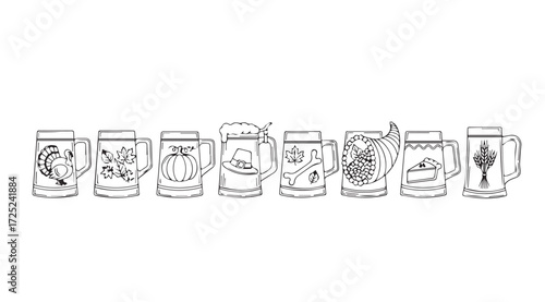 Vector art of oktoberfest beer isolated