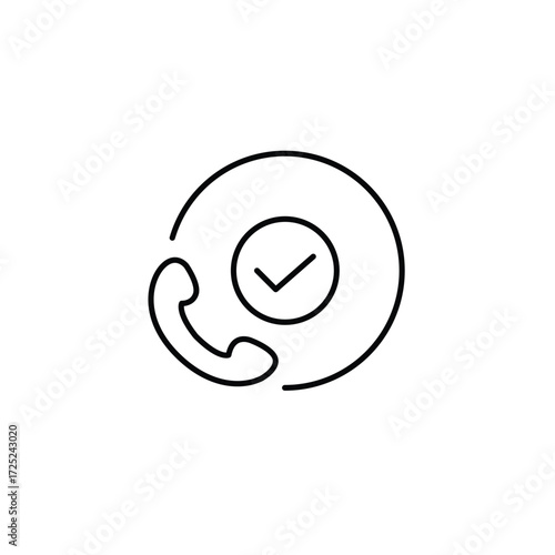 Secure call, spam free and safe dial. Pixel perfect, editable stroke vector icon