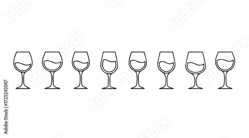 Vector art of wine glasses
