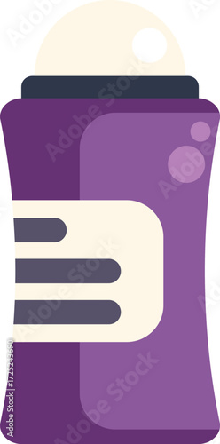 Purple roll on deodorant providing long lasting freshness, perfect for advertising hygiene products