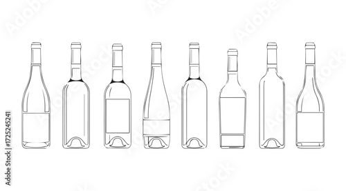 Vector art of rose wine